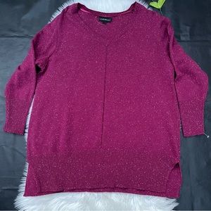 Plus Size 18/20 Tunic Sweater Burgundy 
V-neckline